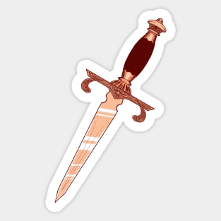 Pink Rosy Dagger Sticker